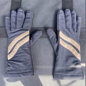 Women's Lightweight Winter Gloves, Size Small (Black & Tan)